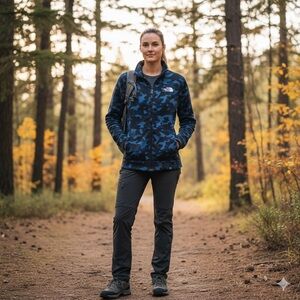 The North Face Camo Cinder Jacket Full Zip Hiking Gorpcore Blue Black Women’s S